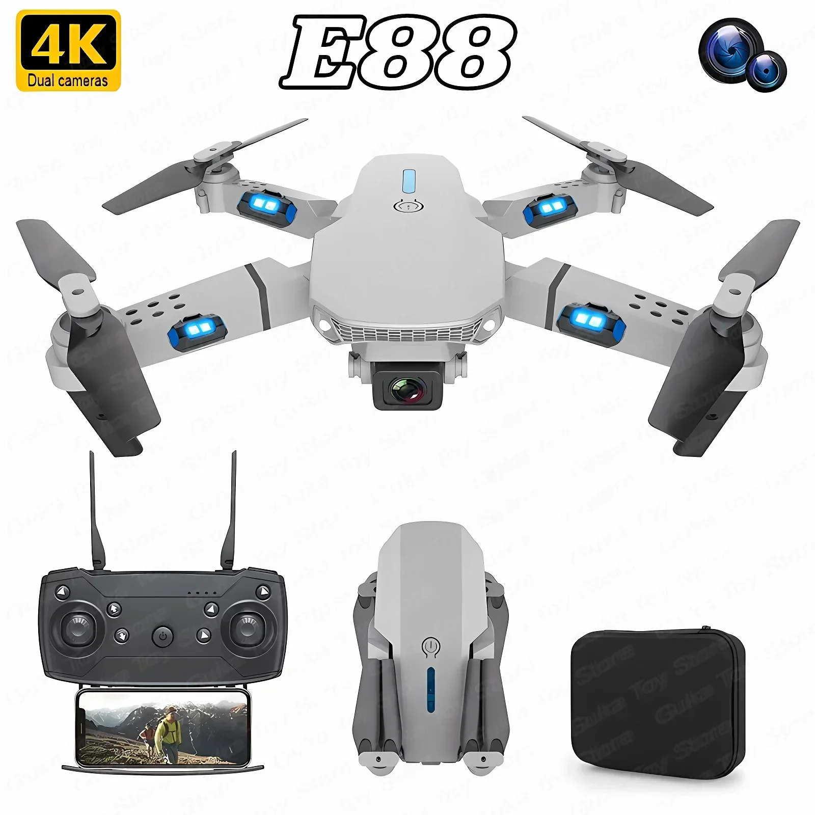 Drone Camera Wide Angle - E88 Pro WIFI FPV Дрон Широкоугольный