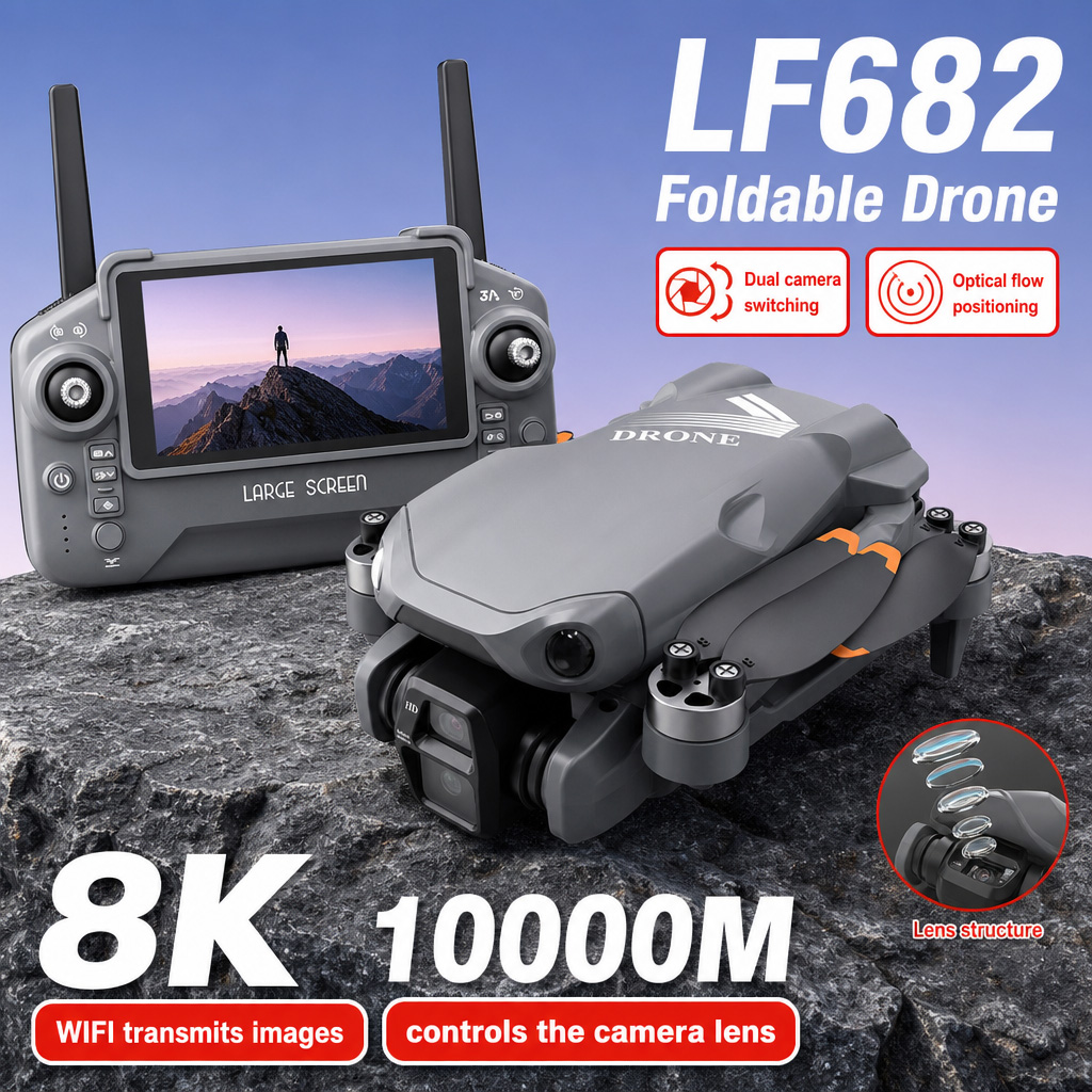 Drone Camera 4K - Дрон для аэрофотосъемки LF682 с двумя