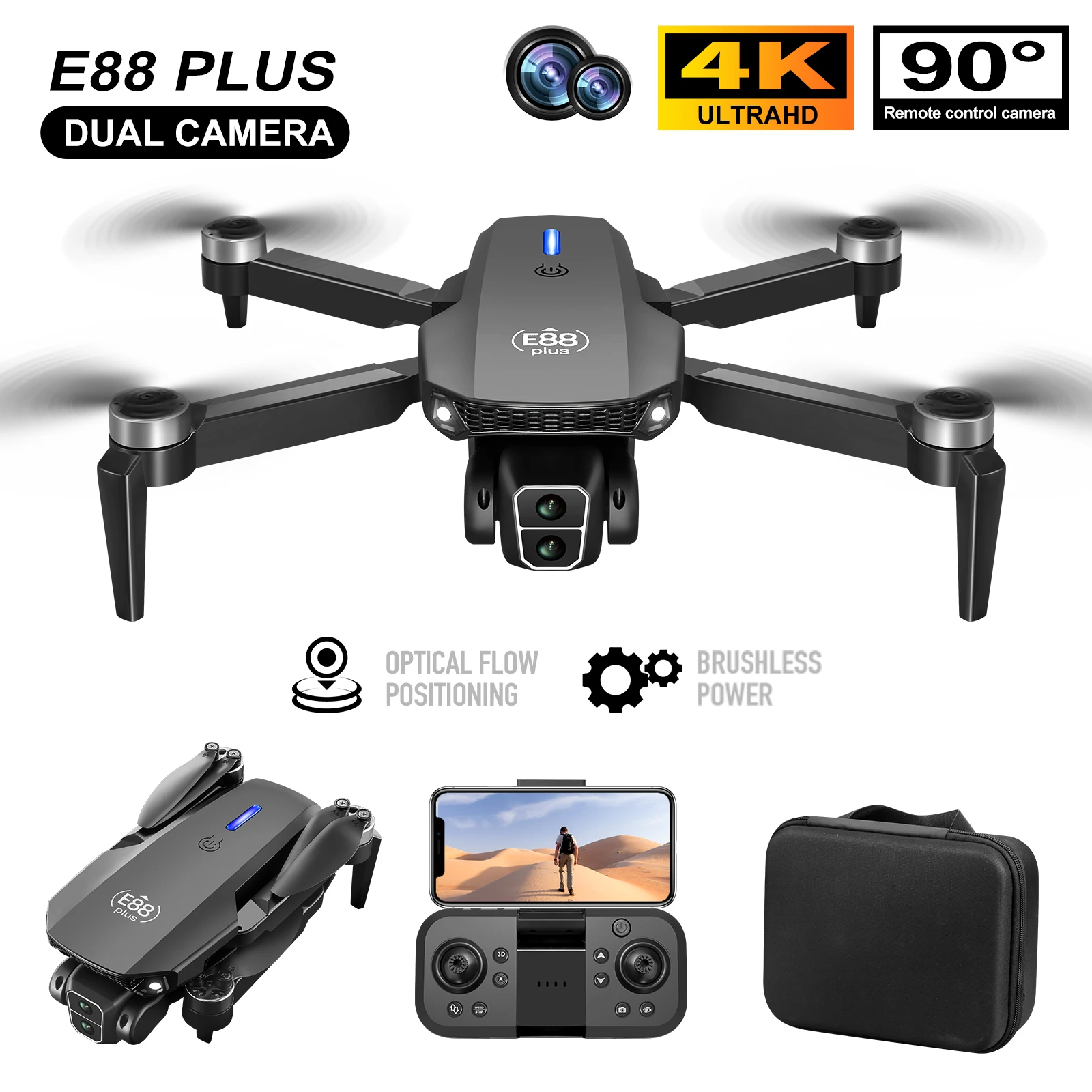 Новый дрон для квадрокоптера E – обзор и цена Drone Camera Hd