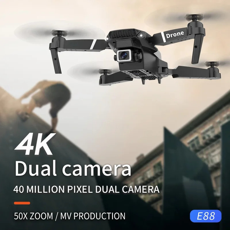E88 ProИнтеллектуальный складн – обзор и цена Drone Camera 4K